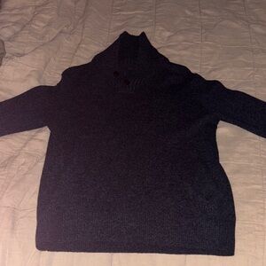 J. Crew Dark Gray Cowl Neck Sweater
